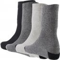 LOT DE 4 Chaussettes Chaussettes Garçon Noir et Gris