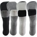 TWINDAY Lot de 4 paires de Chaussettes Garçon Coton LES NOUVELLES BICOLORES Noir Gris