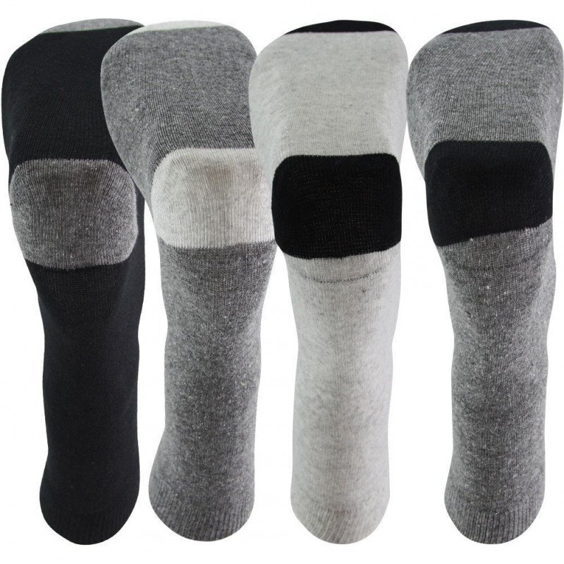 LOT DE 4 Chaussettes Chaussettes Garçon Noir et Gris