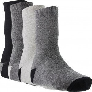 TWINDAY Lot de 4 paires de Chaussettes Garçon Coton LES NOUVELLES BICOLORES Noir Gris