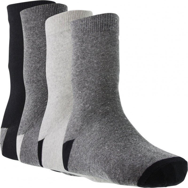 LOT DE 4 Chaussettes Chaussettes Garçon Noir et Gris