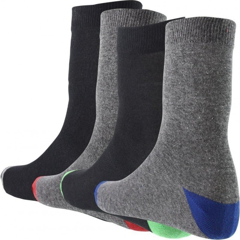 LOT DE 4 Chaussettes Chaussettes Garçon LES NOUVELLES BICOLORES Noir et Multicolore