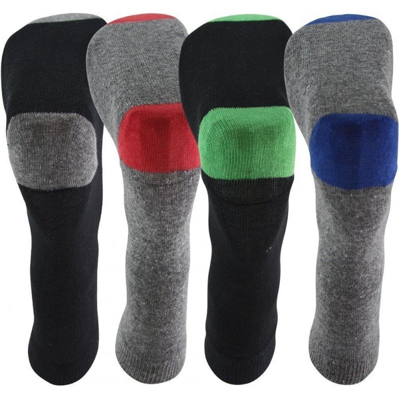 LOT DE 4 Chaussettes Chaussettes Garçon LES NOUVELLES BICOLORES Noir et Multicolore