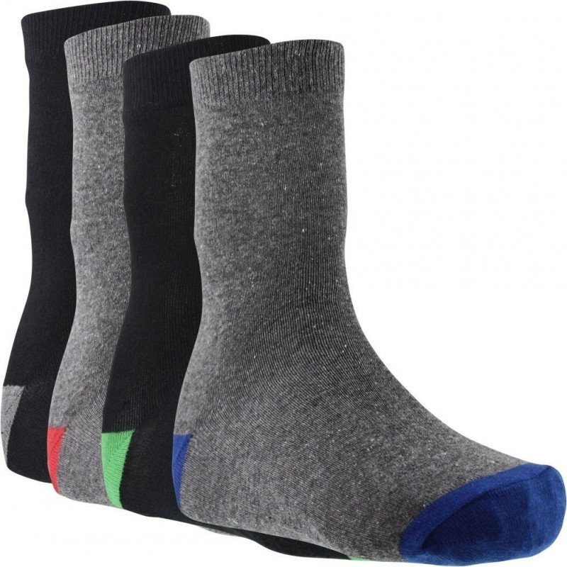 LOT DE 4 Chaussettes Chaussettes Garçon LES NOUVELLES BICOLORES Noir et Multicolore