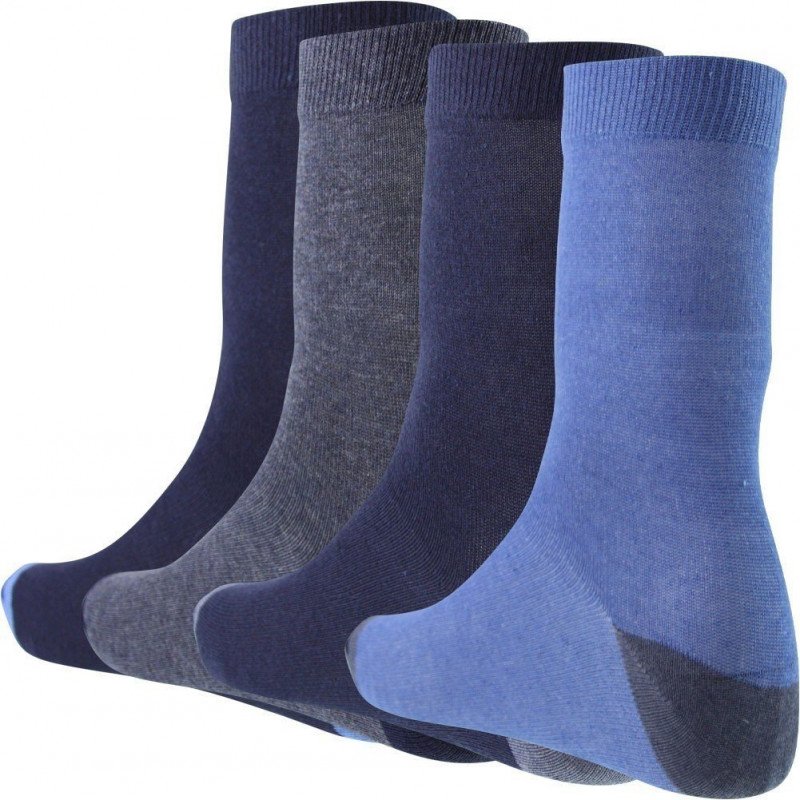 TWINDAY Lot de 4 paires de Chaussettes Garçon Coton LES NOUVELLES BICOLORES Marine Gris