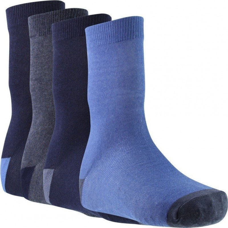 TWINDAY Lot de 4 paires de Chaussettes Garçon Coton LES NOUVELLES BICOLORES Marine Gris