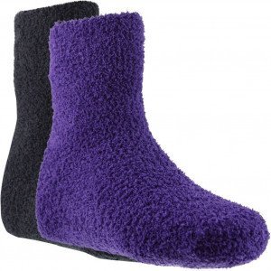 TWINDAY 2 paires Chaussettes Fille Microfibre LESABS Noir Violet
