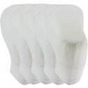 LOT DE 5 Socquettes Chaussettes Mixte UNI5 Blanc et Uni