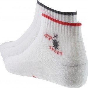 SOCKS EQUIPEMENT 3 paires Michaussettes Fille SPORT Blanc Rose Gr