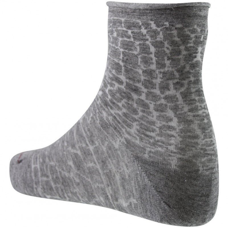 Chaussettes Femme PEAU DE SERPENT Gris et Blanc