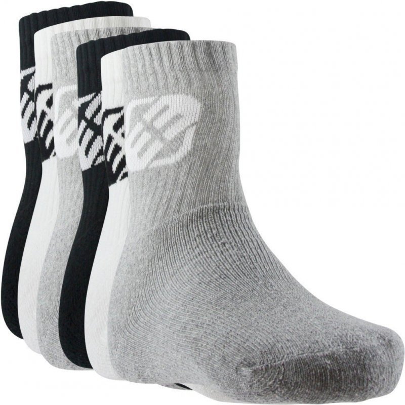 FREEGUN Lot de 6 paires de Chaussettes Homme Coton TENNIS Gris Blanc Noir