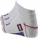 FREEGUN Lot de 3 paires de Socquettes Homme Coton EURO France Blanc