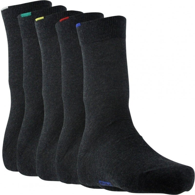 DIM Lot de 5 paires de Chaussettes Homme Microfibre ECODIM Anthracite