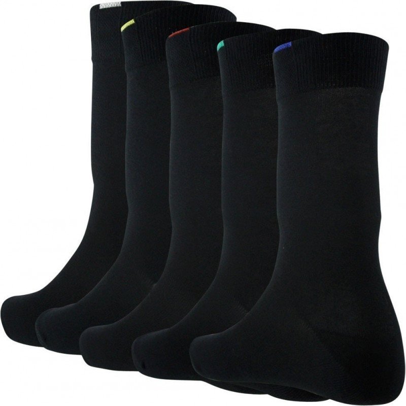 LOT DE 5 Chaussettes Chaussettes Homme Noir et Multicolore