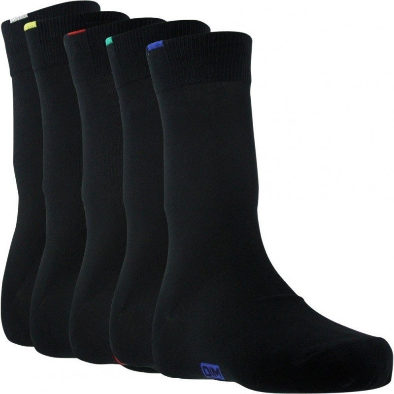 LOT DE 5 Chaussettes Chaussettes Homme Noir et Multicolore