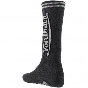 VON DUTCH Chaussettes Homme Coton TEXT Anthracite Chiné