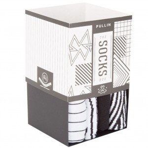 PULL IN 4 paires de Chaussettes Mixte Coton PACK12 Noir Blanc