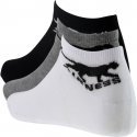 AIRNESS Lot de 3 paires de Socquettes Enfant Coton CORPORATE Blanc Gris Noir