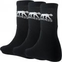 AIRNESS Lot de 3 paires de Chaussettes Enfant Coton CORPORATE Noir