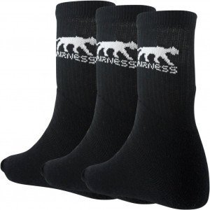 AIRNESS 3 paires de Chaussettes Enfant Coton CORPORATE Noir