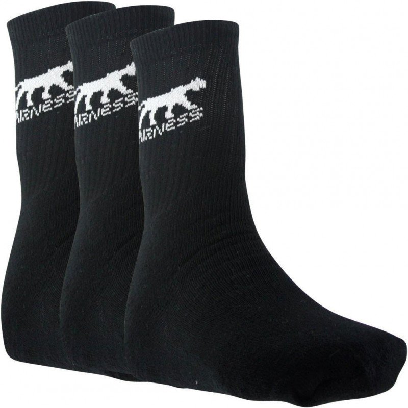 AIRNESS Lot de 3 paires de Chaussettes Enfant Coton CORPORATE Noir