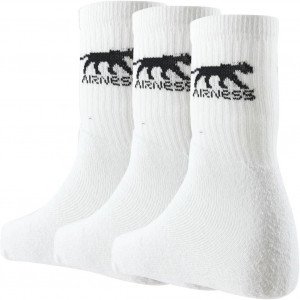 AIRNESS 3 paires de Chaussettes Enfant Coton CORPORATE Blanc