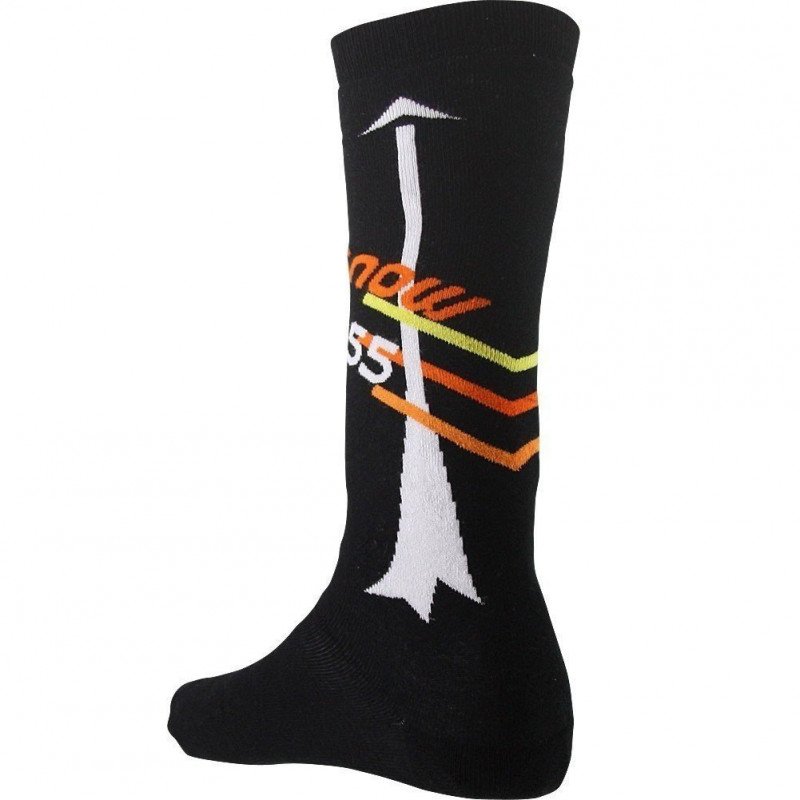 Chaussettes Hautes Garçon FUN SNOW Noir et Blanc