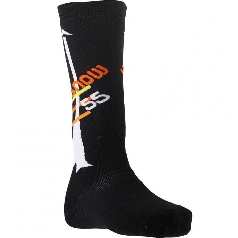 Chaussettes Hautes Garçon FUN SNOW Noir et Blanc