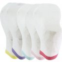 TWINDAY Lot de 5 paires de Socquettes Femme Coton COTESCOUL Blanc Multicolore