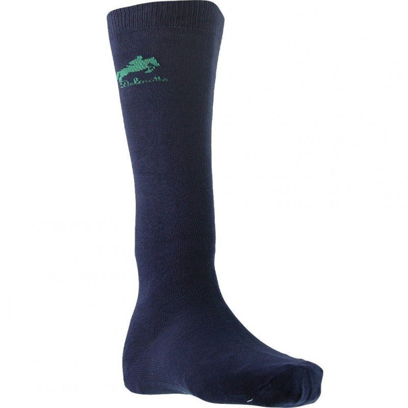 NICOLAS DELMOTTE Chaussettes Hautes Garçon CAVALIER Marine