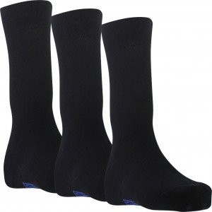 DIM Lot de 3 paires de Chaussettes Homme Coton CONFORT Noir