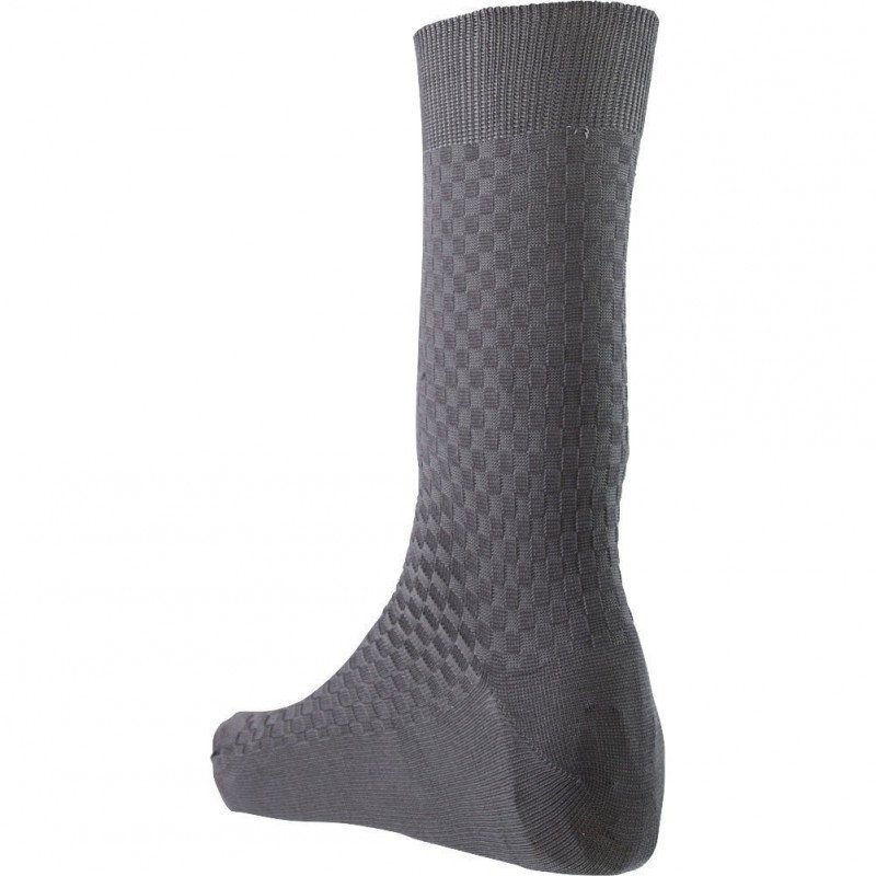 LANDSFORD Chaussettes Homme Fil d'Ecosse UNI CARRE Anthracite