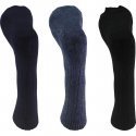 TWINDAY Lot de 3 paires de Chaussettes Homme Microfibre TRAVAIL UNIE Bleu Noir