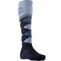 NICOLAS DELMOTTE Chaussettes Hautes Garçon Coton INTARSIA Marine Ciel