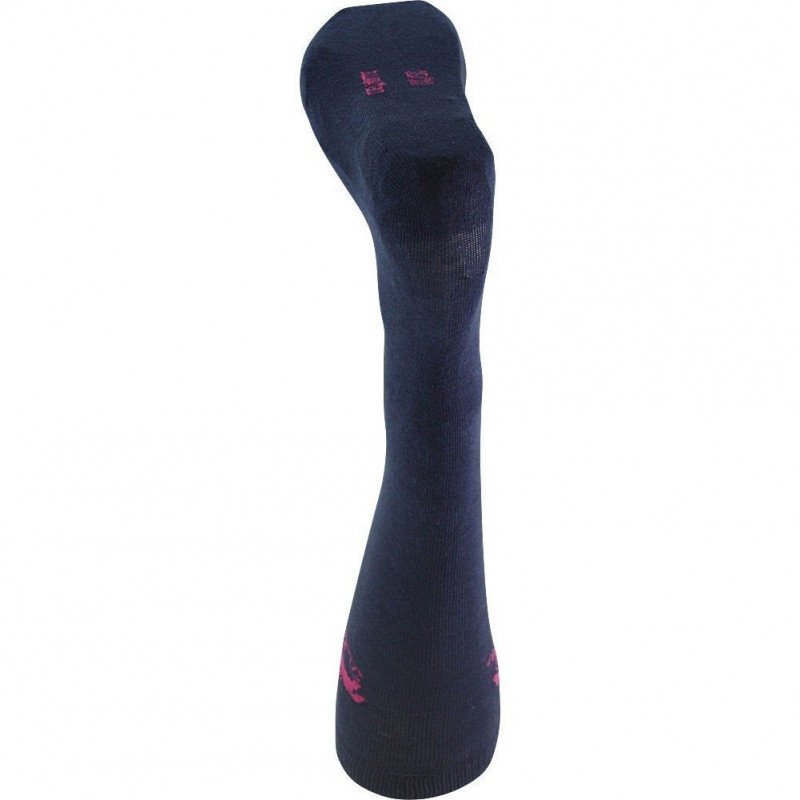 NICOLAS DELMOTTE Chaussettes Hautes Garçon Coton CAVALIER Marine Rose