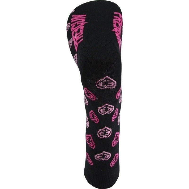 FREEGUN Chaussettes Femme Coton COEUR Noir Rose