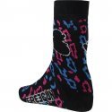 FREEGUN Chaussettes Femme Coton LEOPARD Noir Bleu