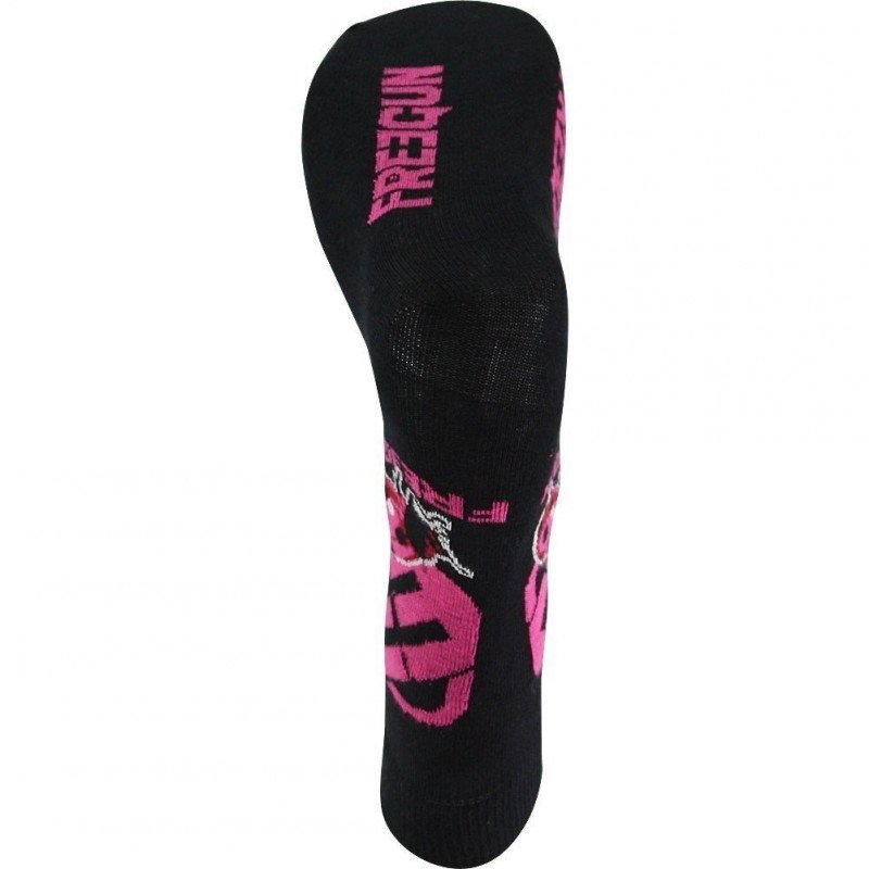 FREEGUN Chaussettes Femme Coton COCCINELLE Noir Fuchsia