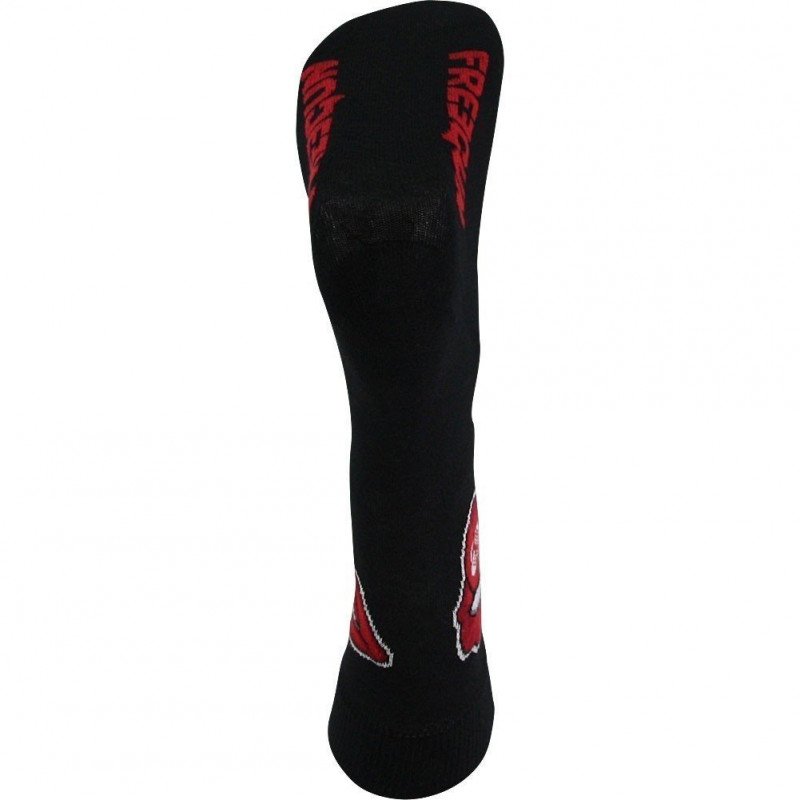 FREEGUN Chaussettes Homme Coton LEVRES Noir Rouge