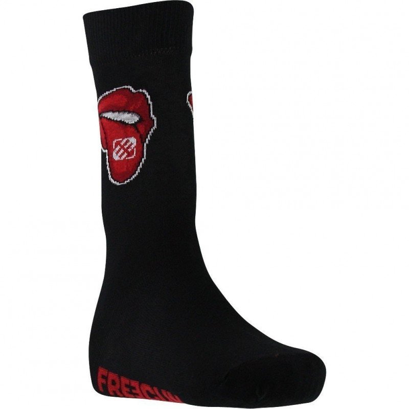 Chaussettes Garçon LEVRES Noir et Rouge