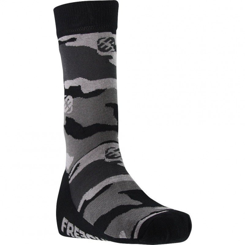 FREEGUN Chaussettes Homme Coton CAMOUFLE Noir Gris