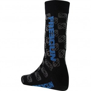 FREEGUN Chaussettes Garçon Coton LOGO Noir Anthracite