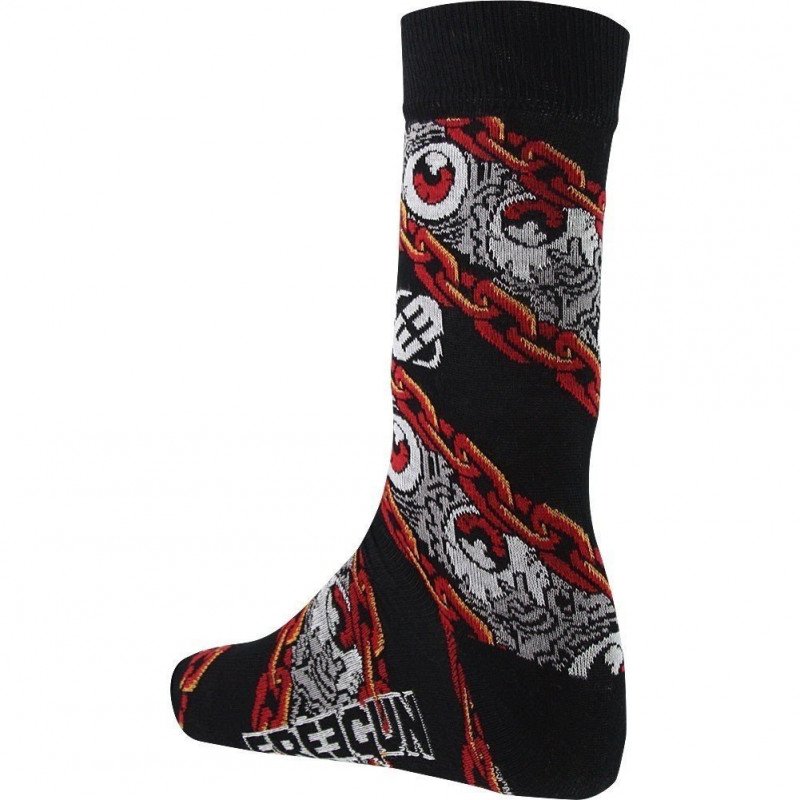 Chaussettes Homme CHAINE Noir et Orange