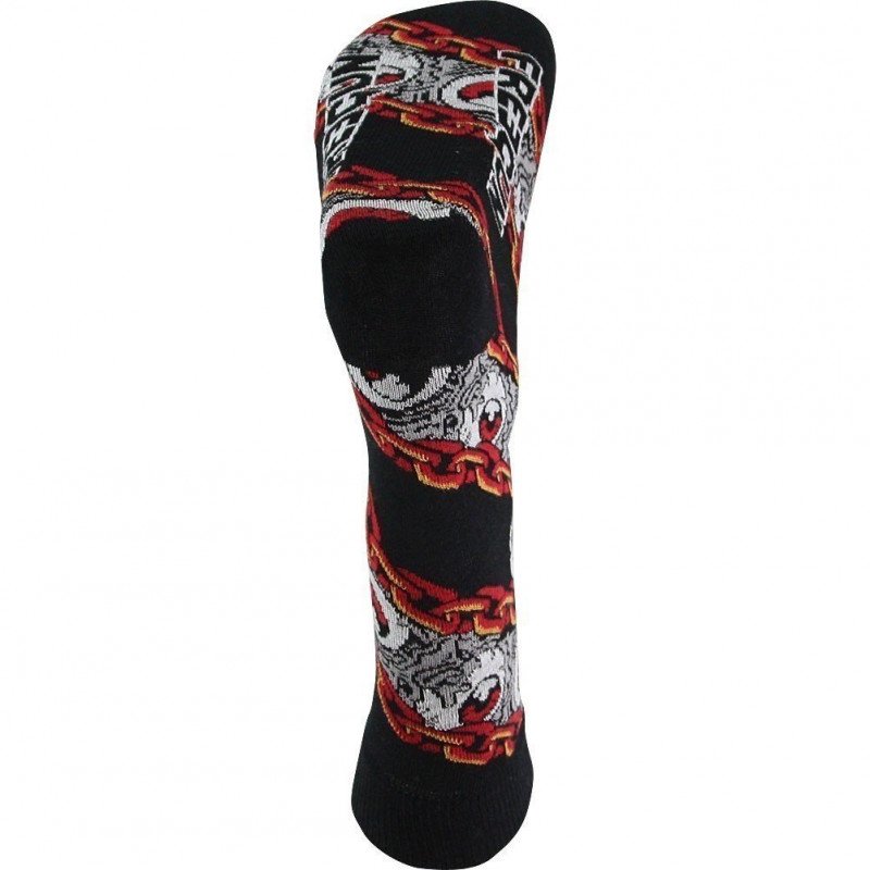 FREEGUN Chaussettes Homme Coton CHAINE Noir Orange