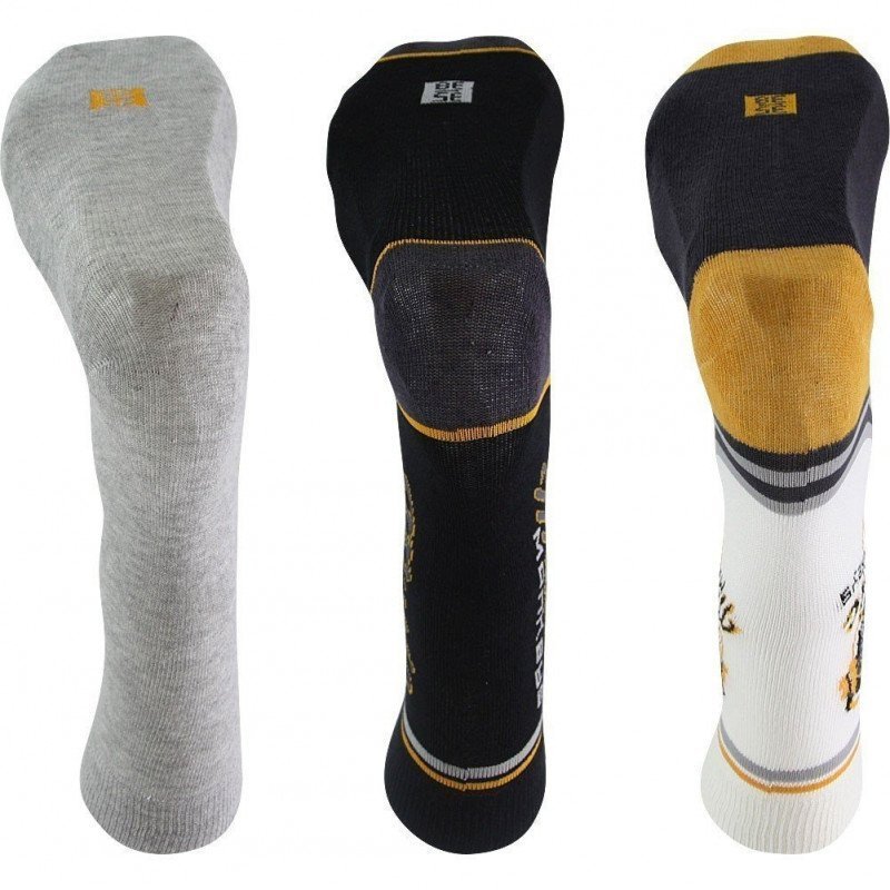 LOT DE 3 Chaussettes Chaussettes Garçon MUSIC MONKEY Noir et Jaune