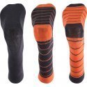 TWINDAY Lot de 3 paires de Chaussettes Garçon Coton RAYURES UNIE Anthracite Orange