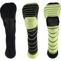 TWINDAY Lot de 3 paires de Chaussettes Garçon Coton RAYURES UNIE Noir Vert