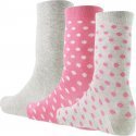 TWINDAY Lot de 3 paires de Chaussettes Fille Coton LESPOIS Souris Rose pâle