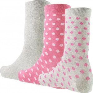 TWINDAY 3 paires Chaussettes Fille Coton LESPOIS Souris Rose pâle