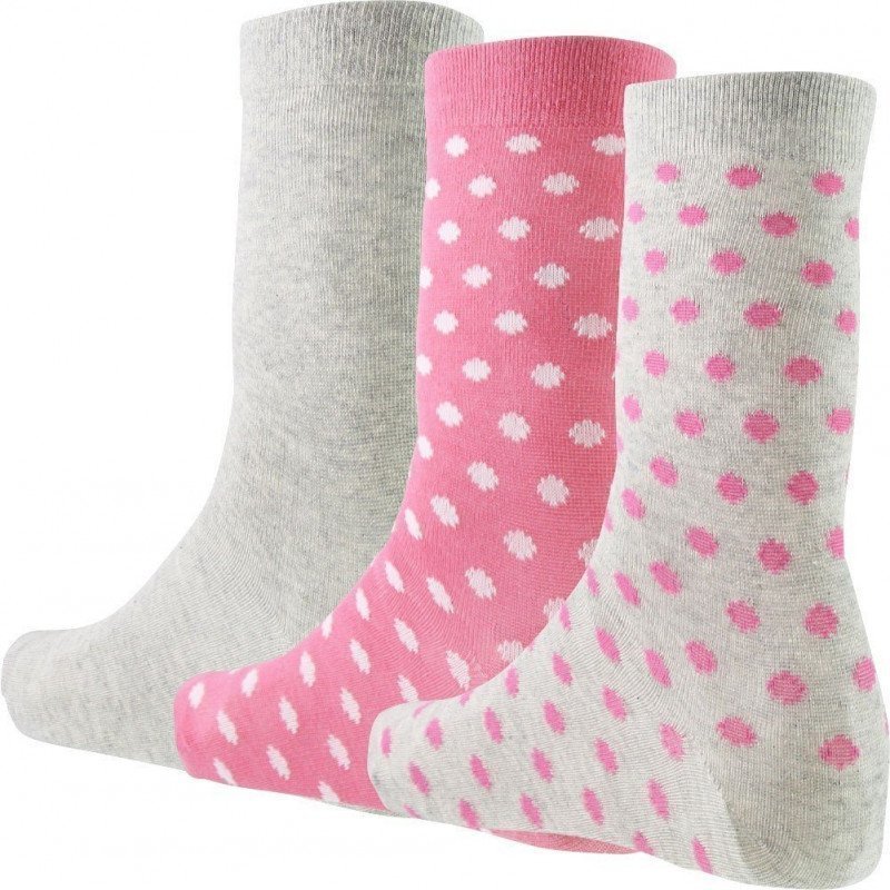 TWINDAY Lot de 3 paires de Chaussettes Fille Coton LESPOIS Souris Rose pâle